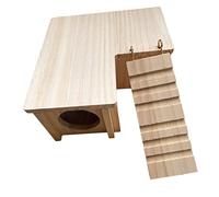 BESTonZON 1set Wooden Hamster Hideout for Small Animals Comfortable Guinea Pig Chinchilla House Easy to Install and Safe Pet Retreat for Play and Rest
