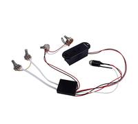 BESTonZON 2-band Equalizer Eq Preamp Circuit for Bass Guitar Wiring Harness and Tone Control Gu50 Black