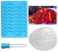 BESTonZON 2 Pack Brain Jelly Mould and Silicone Mould for Halloween or Pirate Themed Parties