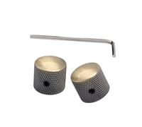 BESTonZON 2 Pack Brown Guitar Knobs for Electric Guitar and Bass, Aluminum Alloy Control Knobs with Studs and Wrenches, Easy to Install, Prolongs Pedal Life Span