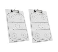 BESTonZON 2 Pack Dry Erase Hockey Coaches Board for Field Hockey Coaching Portable Lightweight Whiteboard Clipboard for Sports Training Sessions Clear Display Strategy Tool for Team