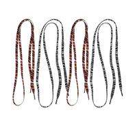 BESTonZON 2 Pairs Polyester Animal Print Flat Shoelaces Zebra and Tiger Pattern Elastic Sport Laces for Sneakers Boots Trainers in White-Yellow Gradient