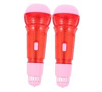 BESTonZON 2 Pcs Echo Microphone Plastic Musical Instrument for Early Education Interactive Learning Photo Prop Pretend Play Kindergarten Teaching Tool