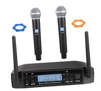 BESTonZON 2 Pcs Glxd4 One-to-two Beta58a Fm U-segment Stage Home Outdoor High-end (british Standard Power Supply) Karaoke Abs Black