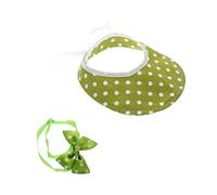 BESTonZON 2 Pieces Pet Hat Collar Set Dog Cat Sun Cap Bow Collar Fashion Comfort Sunlight Protection