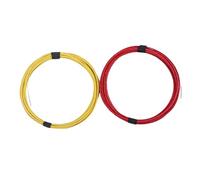 BESTonZON 2 Pieces Vintage Style Awg Pre Tinned Cloth Guitar Pickup Wire and Yellow Stranded Wire for Electric Guitar Wiring and Rewiring Push Back Design for Easy Soldering