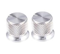 BESTonZON 2 Pieces Volume Adjustment Knob Guitar Dome Knobs Guitar Control Knob Guitar Knobs Guitar Screw Knob Black Knobs Bass Knob Volume Knobs Pots Amplifier Knob Potentiometer Knob Metal