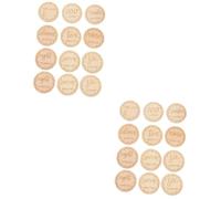 BESTonZON 2 Sets 14pcs Photograph Wood Chips Photo The Memorial Month Baby Milestone Growth Cards Baby Monthly Milestone Monthly Cards Wooden Cards Baby Milestone Cards Disc