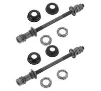 BESTonZON 2 Sets Bicycle Front Hub Axle Hollow Shaft Replacement Durable Bike Axle with Ball Bearing for Mountain Biking Dust Protection and Enhanced Stability for Outdoor Adventures