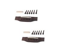 BESTonZON 2 Sets Classical Guitar Bridge Parts Rosewood Wooden Pins Saddle Nut 6 Pins
