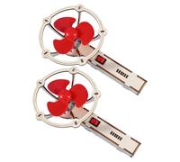 BESTonZON 2 Sets DIY Electric Fan Kit for Handheld Fan Model Fun Science Experiment for Boys and Encourages Creativity and Learning Wind Energy