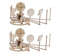 BESTonZON 2 Sets DIY Wooden Solar System Model Kit for Educational Science Puzzle with Realistic Planets Design Stem Learning Tool for School Projects and Home Decor