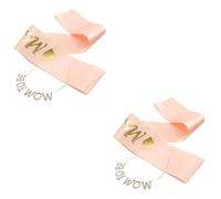 BESTonZON 2 Sets Mother-to- Maternity Belt Shower for Guests Prizes Shower Sash for Mommy Mom to Be Headband Mommy to Be Sash Suit Pregnant Woman Alloy Photo Ribbon