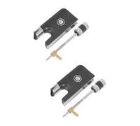 BESTonZON 2 Sets Practical Violin Bow Frog Professional Violin Accessories Violin Instrument Parts Violin Replacement Tool Fiddle Violin Tuner Clip on Violin Parts Metal Black