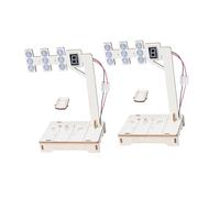 BESTonZON 2 Sets Stem Traffic Light Science Kit for DIY Crosswalk Signal Model Wooden Physics Project for Teens Students Learning Traffic Safety Principles