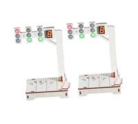 BESTonZON 2 Sets Stem Wooden Traffic Light Kit for DIY City Traffic Simulation Educational Science Project for Boys Assembly Model