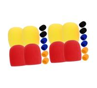 BESTonZON 20 Pcs Microphone Case Mic Sponge Cover Microphone Covers Protective Case with Foam Microphone Windshield Microphone Sponge Covers Handheld Microphone Pop Shield Disposable