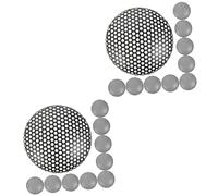 BESTonZON 20 Pcs Small Mesh Cover for Ceiling Speaker Replacement Grill Grates Lavalier Voice over Spherical Mesh Grille Woofer Mic Parts Iron Black