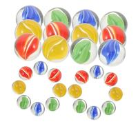 BESTonZON 200Pcs Colored Glass Marbles for Garden Decoration Vibrant Marbles for Butterfly Feeders Fish Tanks Flower Pots Outdoor Use with Mixed Red Blue Green Yellow Flower Core Designs