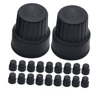 BESTonZON 20pcs Bicycle Pedal Cap Covers Plastic End Plugs Collision Screw Protectors for Electric Bike Foot Peg Safety