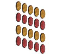 BESTonZON 20PCS Bicycle Reflectors Kit Front and Rear Round Reflective Markers for Bike Spokes and Frames Safety Warning Reflectors Suitable for Night Cycling and Road Use