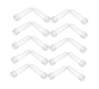 BESTonZON 20Pcs Clear Plastic Flower Water Tubes Secure Lids for Single Stem Insertion for Floral Arrangements and Plant Propagation Enhance Root Growth and Hydration