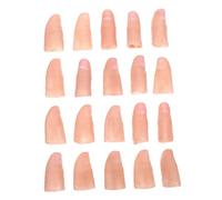 BESTonZON 20Pcs Fake Thumb Tips for Magician Tricks Elastomeric Finger Cot Props for Stage Performance Soft Simulation Finger Covers for Conjuring