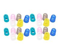BESTonZON 20pcs Guitar Fingertip Protectors Silicone Finger Guards for Ukulele Finger Stall for Beginners Extra Large Random Color