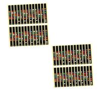 BESTonZON 20pcs Guitar Fretboard Stickers Fret Decals for Acoustic Electric Guitars Easy Install Map Labels for Quick Note Recognition Black Learning