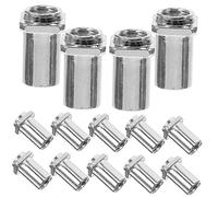 BESTonZON 20pcs Iron Drum Swivel Nuts 5mm Inner Diameter Silver Drum Lug Inserts with Practical Dirt-resistant Function and Delicate Shape for Snare Tom and Bass