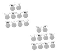 BESTonZON 20pcs Metal Dummy Clips Heavy Duty Suspender Clips for Pacifier Holders Fashion Sewing Tools