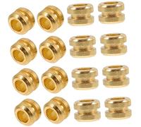 BESTonZON 20Pcs Metal Guitar String Beads Golden Finish Portable Easy to Use for Acoustic and Classical Guitar Decoration