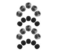 BESTonZON 20pcs Mic Windscreen Cover Microphone Furry Wind Muff Sponge Cover for Lavalier Mic for Ktv Stage Conference Use