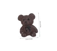 BESTonZON 20pcs Mini Plastic Bear Figurines Cute Cartoon Animal Sculptures for Fairy Garden DIY Small Bear Cake Toppers for Birthday Party Decor Compact Collectible Decorations in Orange