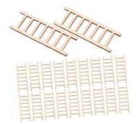 BESTonZON 20pcs Mini Wooden Ladder DIY Rustic Dollhouse Accessories for Miniature Gardens Succulent Displays and Fairy Landscape Decor