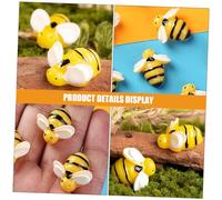 BESTonZON 20pcs Miniature Resin Bee Charms Lightweight Craft Decorations for DIY Phone Case Photo Frames Wall Art and Hair Accessories