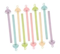 BESTonZON 20pcs Plastic Bird Cage Perches for Parakeets Cockatiels Parrots Macaron Color Antislip Stands with Hook Easy Install Chew-resistant Millet Holder for Secure Grip and Comfortable