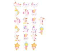 BESTonZON 20Pcs Resin Mini Unicorn Rainbow Cloud Earrings Pendants DIY Jewelry Charms for Crafting Supplies and Jewelry Making Accessories