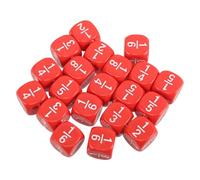 BESTonZON 20pcs Rounded Corner Multi Sided Fraction Dice for Acrylic Teacher Dice Classroom Math Learning Home Education Interactive Games