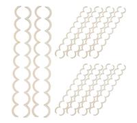 BESTonZON 20pcs Scalloped Wood Trim Moulding 40x2.5x0.3cm Decorative Wooden Edge Molding for Kitchen Cabinet Door Frame Wall Panel DIY Craft Furniture