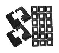 BESTonZON 20pcs Square Plastic Post Base Cover Plates Decorative Split Skirt for Outdoor Fence and Stair Railing Conceals Imperfections Enhances Appearance Durable Hardware Caps for Deck