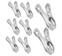 BESTonZON 20pcs Stainless Steel Garden Clips Multi Purpose Plant Clamps for Greenhouse Covers Shade Cloth Fixing Wind Sunshade Net Clamps for Raised Beds and Vegetable Gardens