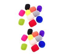 BESTonZON 20pcs Thickened Microphone Cover Sponge Cover Mic Replacement for Ktv Stage Hand-held Microphone Sleeves Windscreen for Handheld