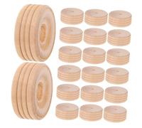 BESTonZON 20pcs Wooden Wheels for DIY Projects and Woodworking Kits, Versatile Size Wooden Discs for Handmade Small Cars, Educational Craft Supplies for Kids and Children