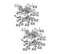 BESTonZON 20sets Guitar Chord Presser String Retainer for Electric Guitar String Retainer Accessory for