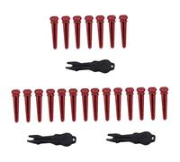 BESTonZON 21pcs Guitar Bridge Wood String Pegs Nails Pins for Acoustic Guitar String Pegs Accessories for Beginners