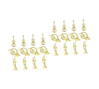 BESTonZON 24 pcs Christmas Tree Garland DIY Accessories Music Instrument Pendant Decor with Violin French Horn Trumpet Models for Holiday Decoration and Gift