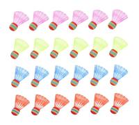 BESTonZON 24pcs Badminton Set Colorful Shuttlecocks with Durable Construction Easy to Hit Head for Exercise Training and Active Play