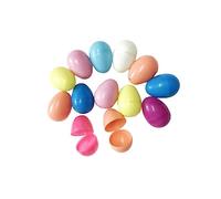 BESTonZON 24pcs Colorful Easter Egg for DIY Painting and Drawing Realistic Plastic Eggs with Openable Design Fun Art Craft for Boys and Random Colors Random Color