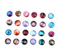 BESTonZON 24pcs Refrigerator Magnets 18mm Planetary Design Magnetic Stickers for Sky Space Theme Decor for Home Kitchen Office